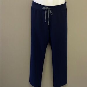 FIGS Women’s Pull-on Elastic Waist Navy Blue Drawstring Pants Scrub Large